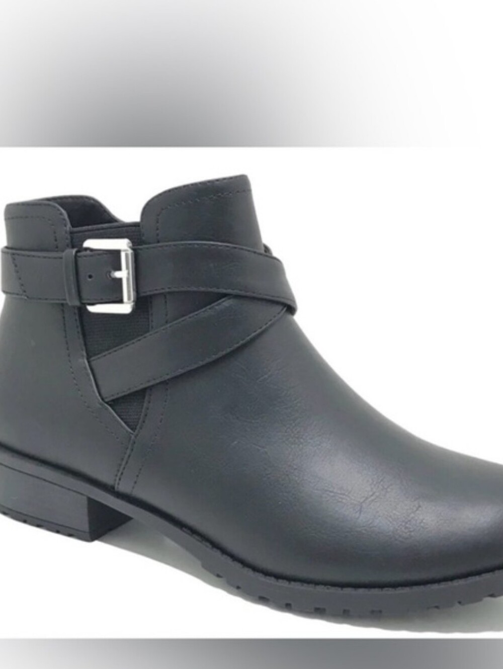 Time and Tru Leather Buckle Ankle Boots, NWOB - Picture 3 of 3